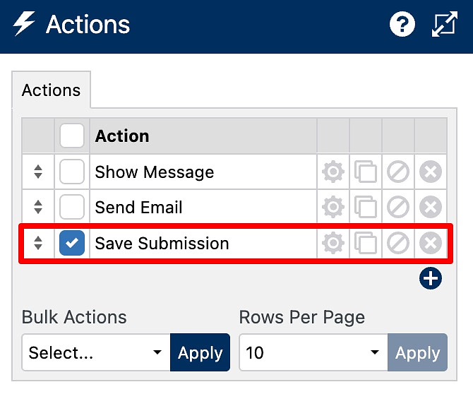 Disable Save Submissions in WS Form