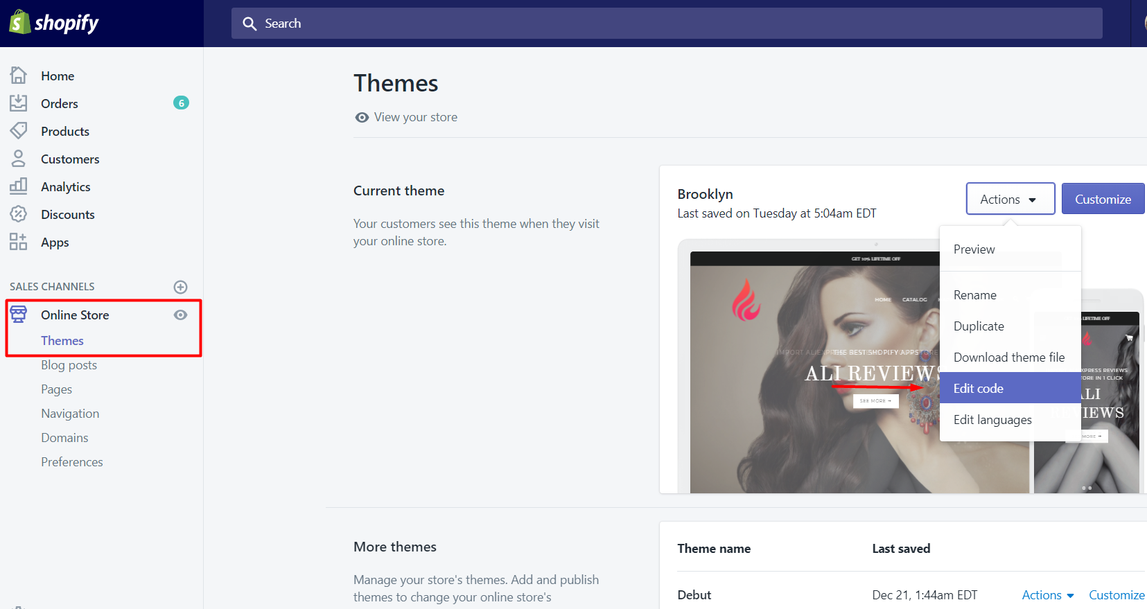 shipping info template