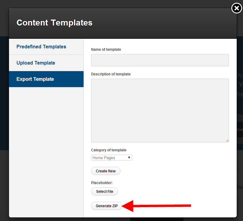 how to export a page template optimizepress knowledge base