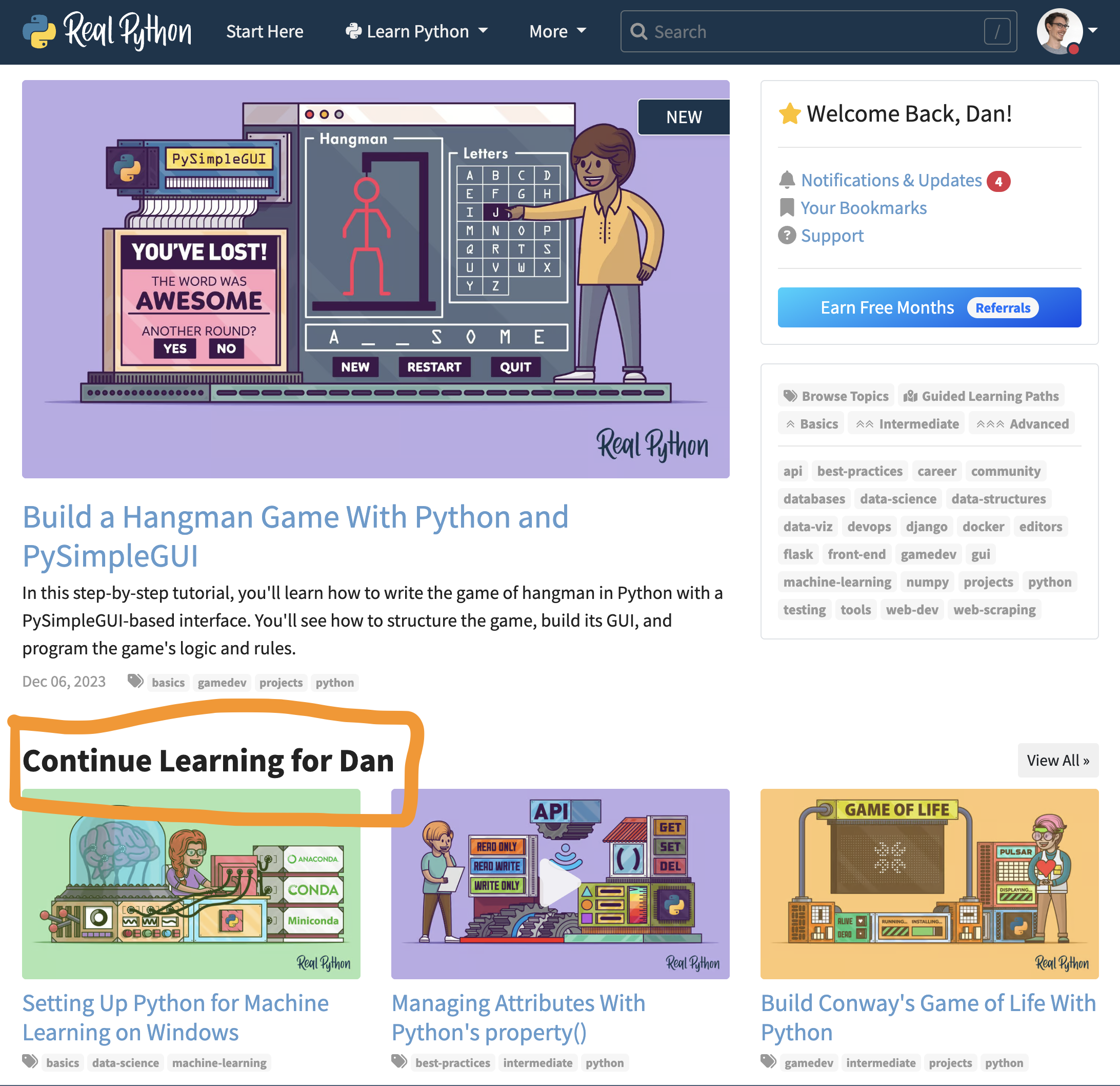 How do I resume my most recent course or tutorial? - Real Python ...