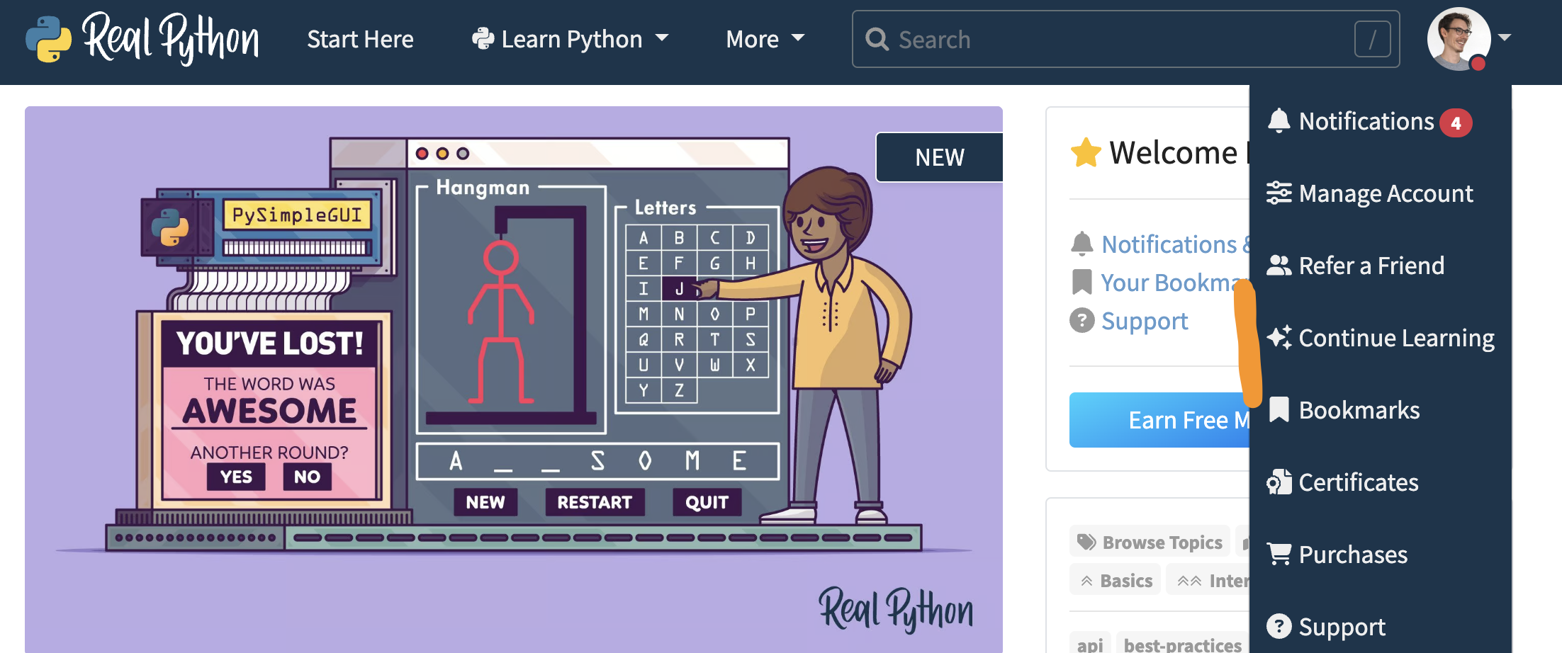 How do I resume my most recent course or tutorial? - Real Python ...