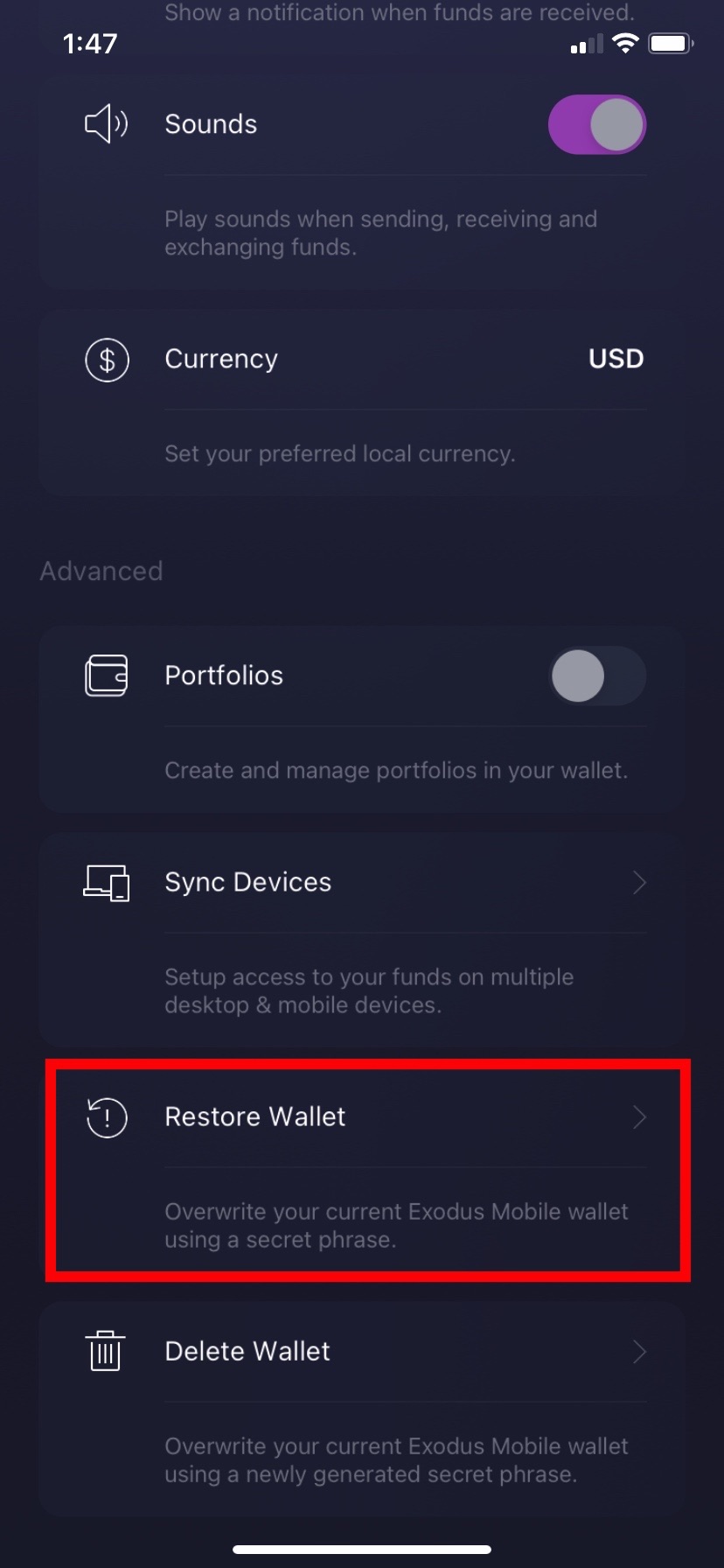 How do I restore from my Secret 12 word Recovery phrase? Exodus Support
