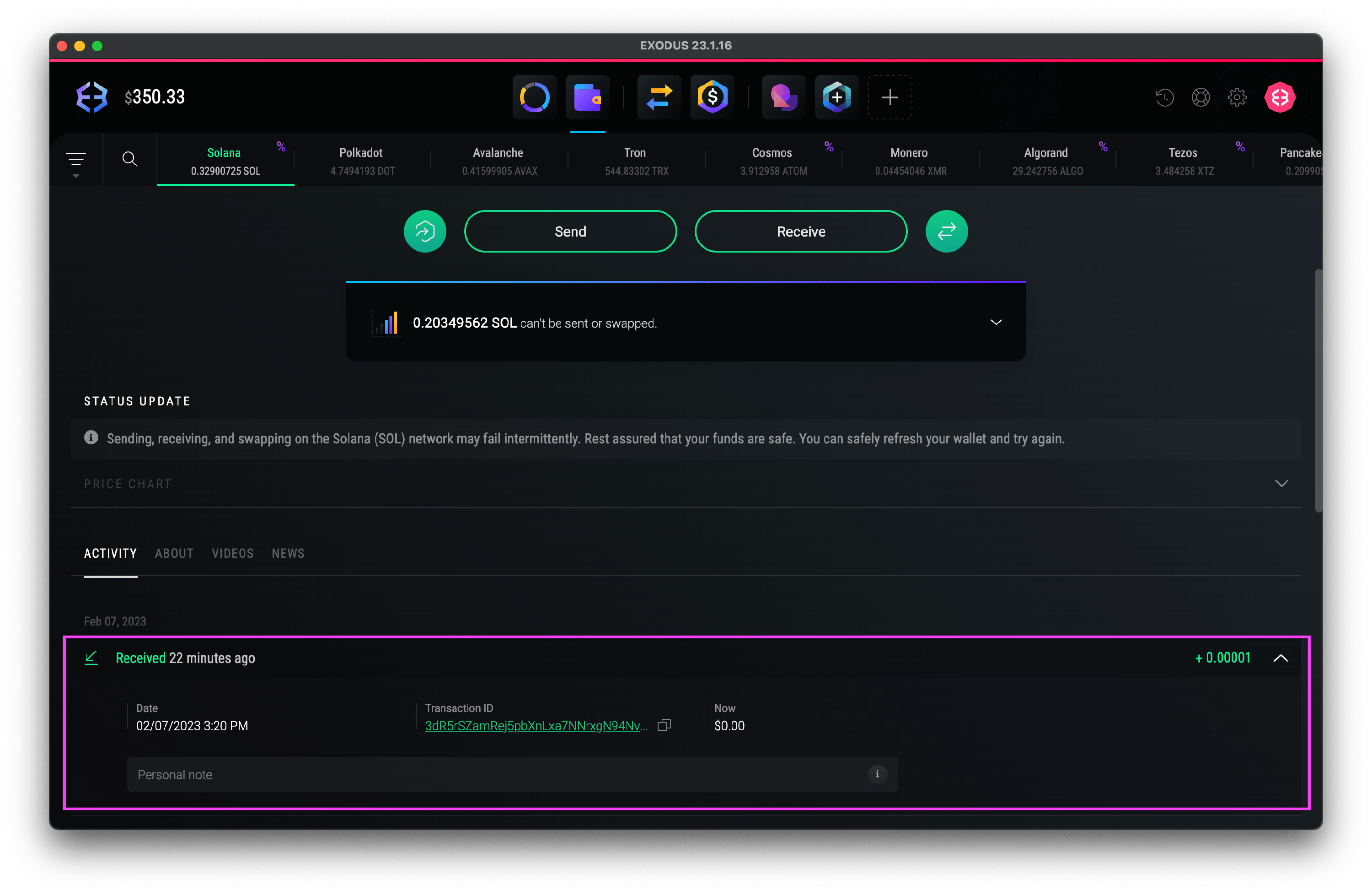 What is a dust attack and how do I deal with it? Exodus Support