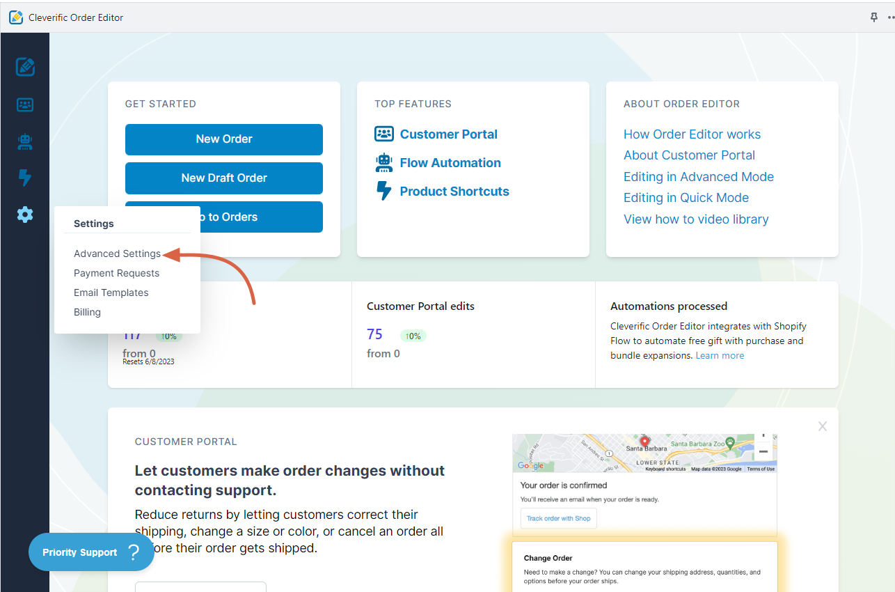 Cleverific s Advanced Settings Overview Edit Order Knowledge Base