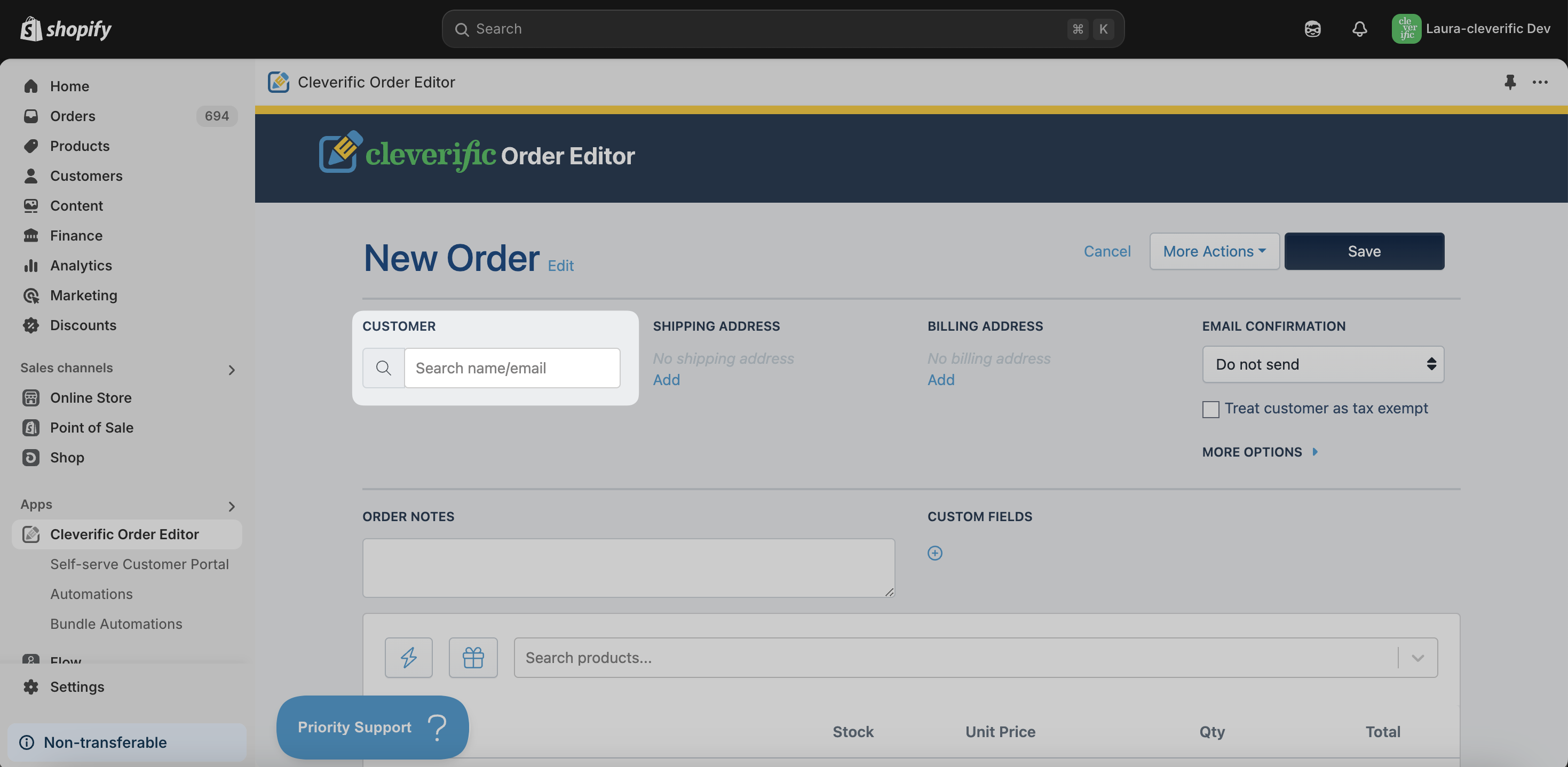 Creating New Orders With Cleverific Cleverific Knowledge Base