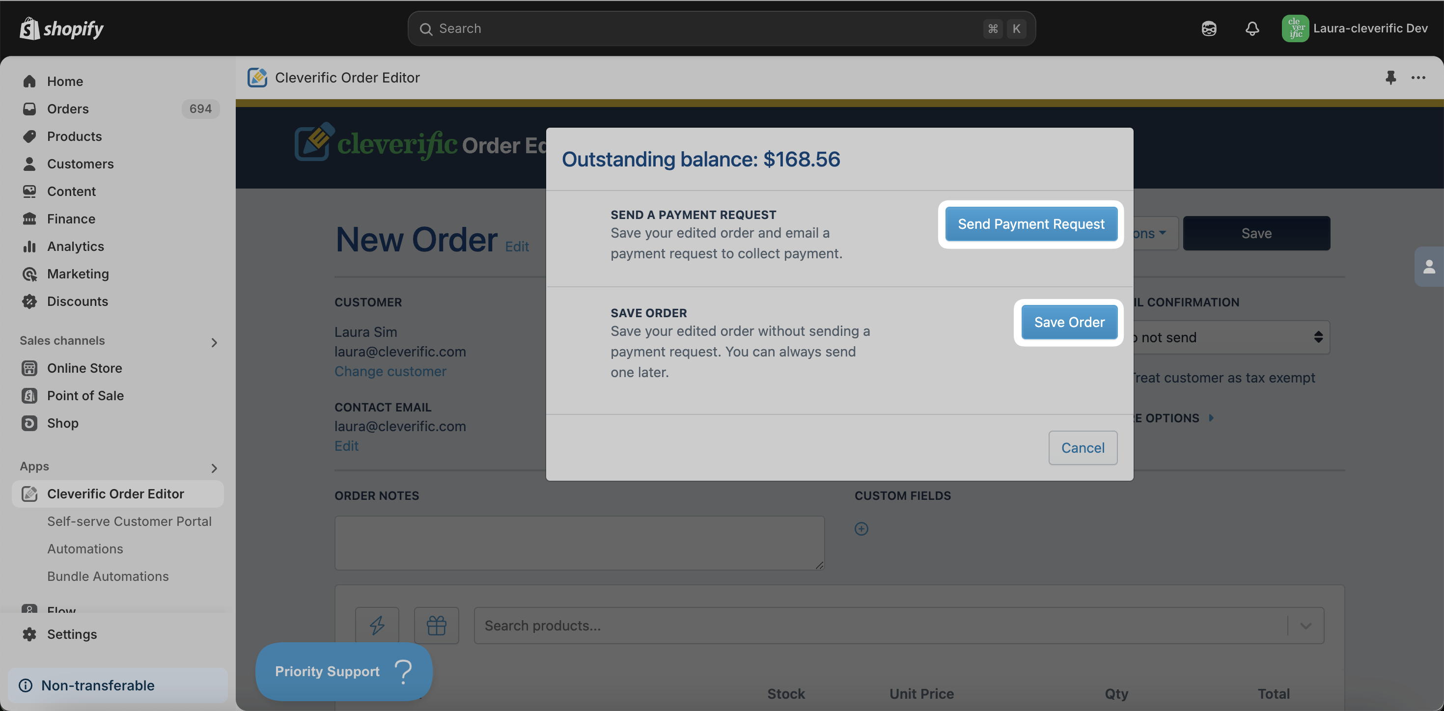 Creating New Orders With Cleverific Cleverific Knowledge Base