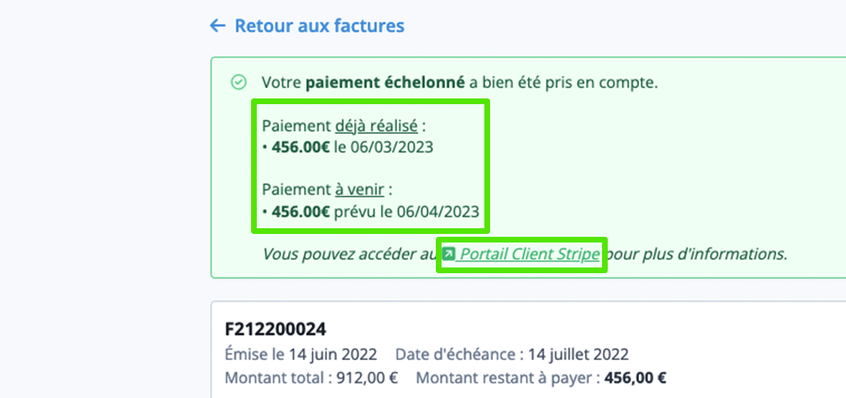 Demander le Paiement échelonné d'une Facture émise depuis Dendreo ...