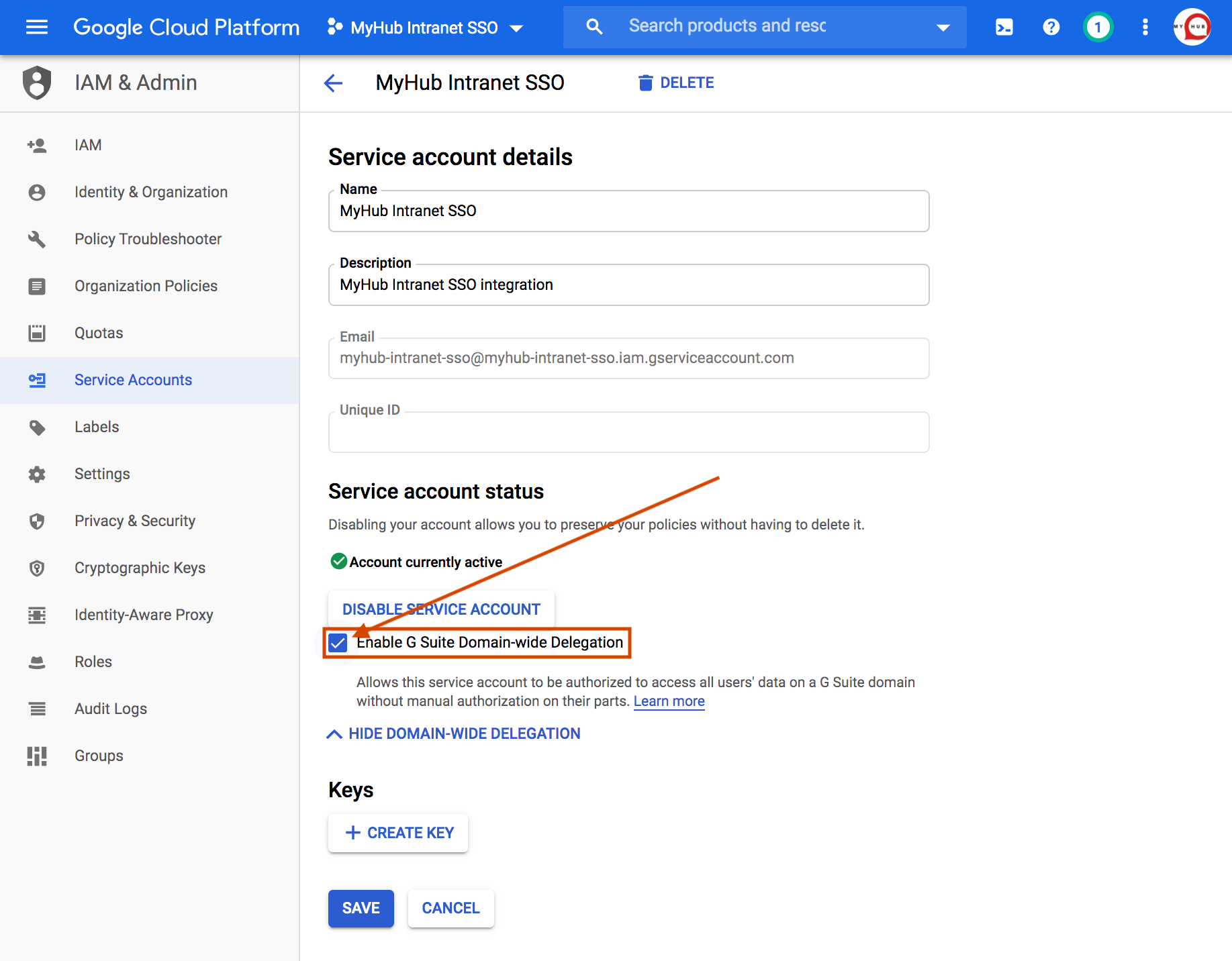 Google Single Sign-On (SSO) Setup Steps - MyHub Intranet Help