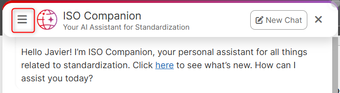 Access the ISO Companion menu