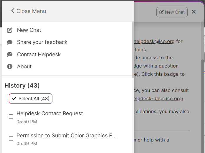 ISO Companion menu opened