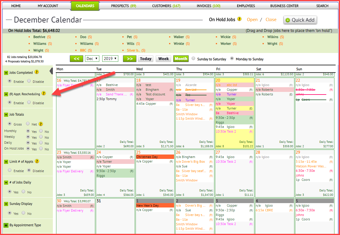 Drag And Drop Appointments On Calendars The Customer Factor Knowledge 