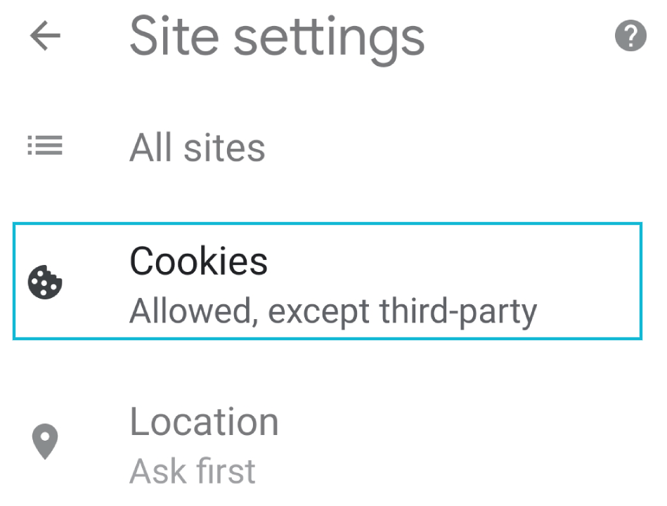 How to enable cookies on your mobile device Patient Help Center