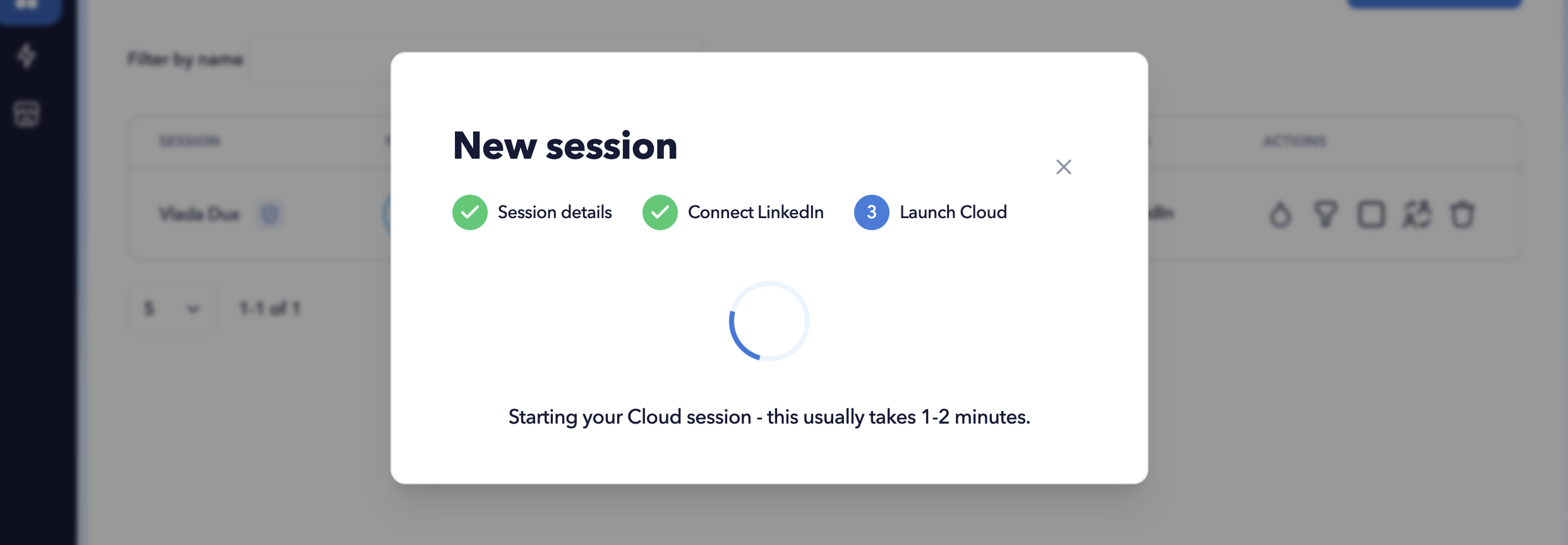     STACKED launching the new cloud  session after connecting LinkedIn