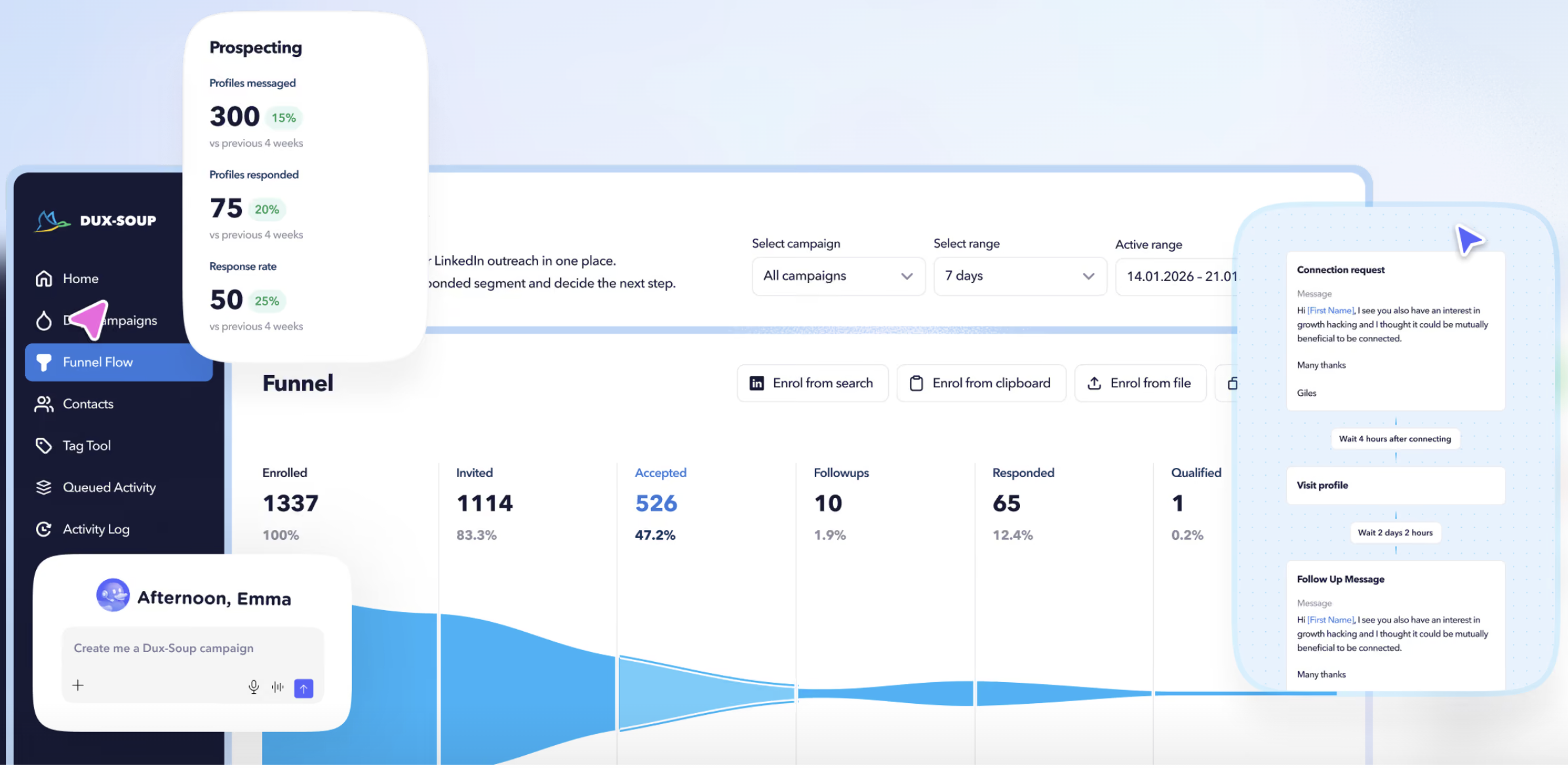 STACKED dashboard showing main STACKED features in one place.