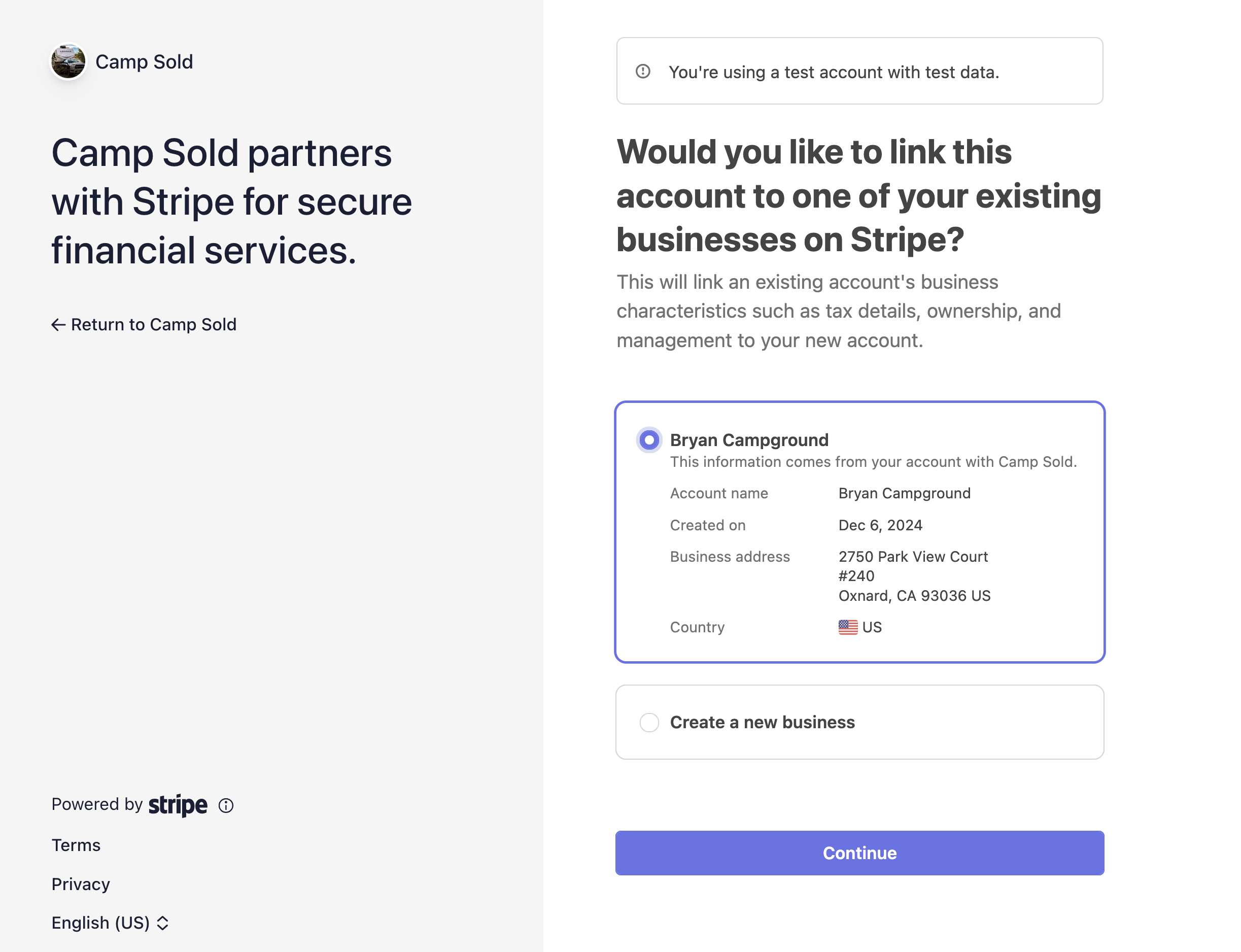 Connect your Stripe Account - Campground Booking Knowledge Base