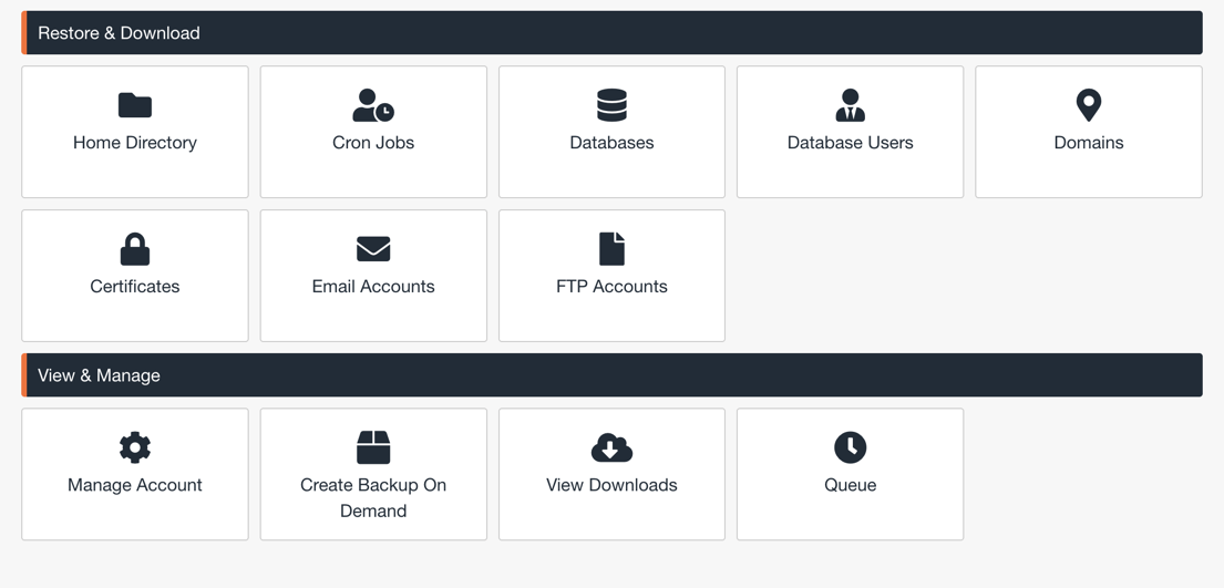 Jetbackup5 - back-up mogelijkheden