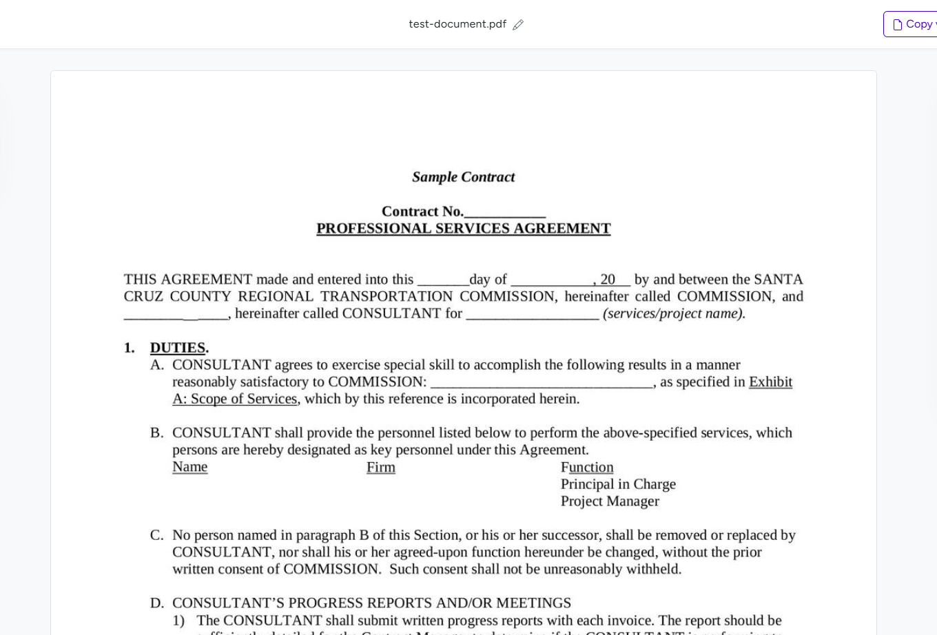 BreezeDoc Document Editor showing document preview and editing tools