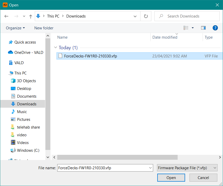 ForceDecks - Updating Firmware - VALD Support