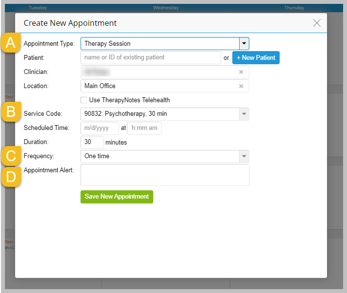 Quick Start: Scheduling - TherapyNotes Help Center