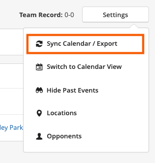 Subscribe to a Team Schedule - TeamSnap Playbook