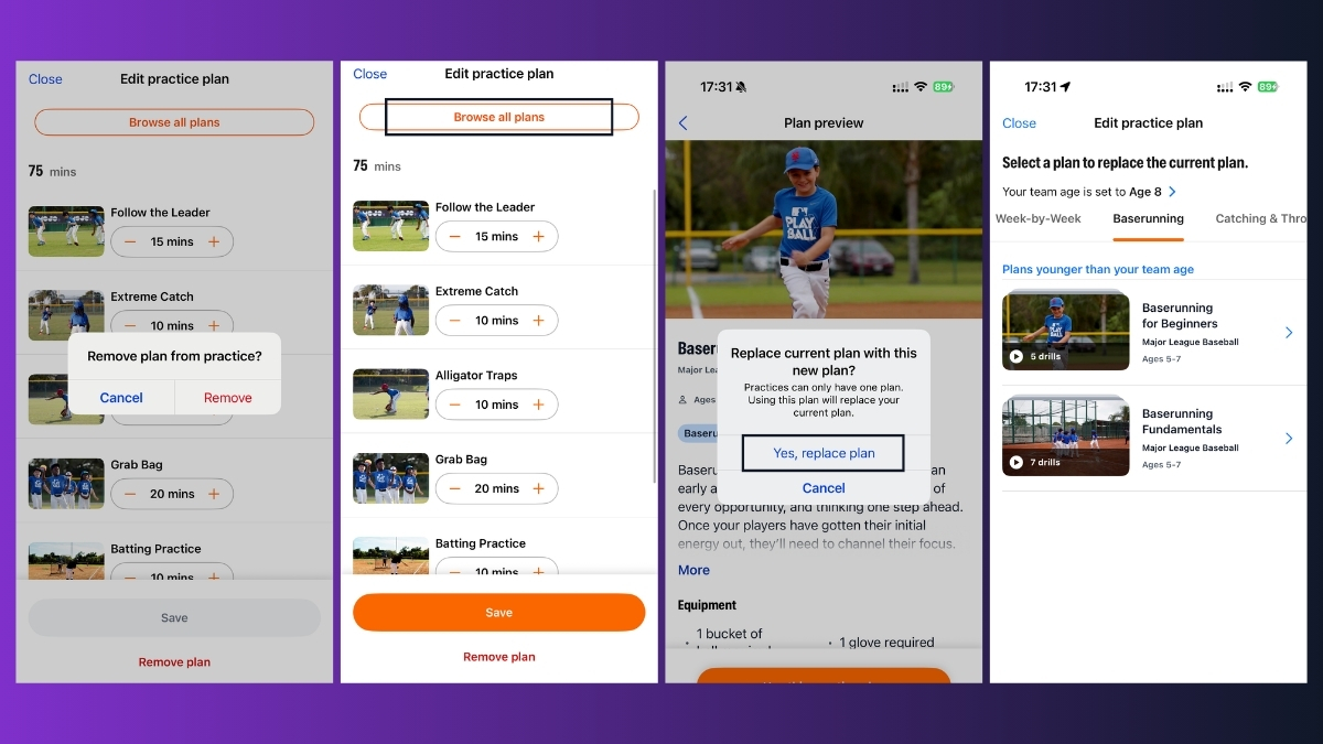How to replace a Practice Plan on TeamSnap ONE.