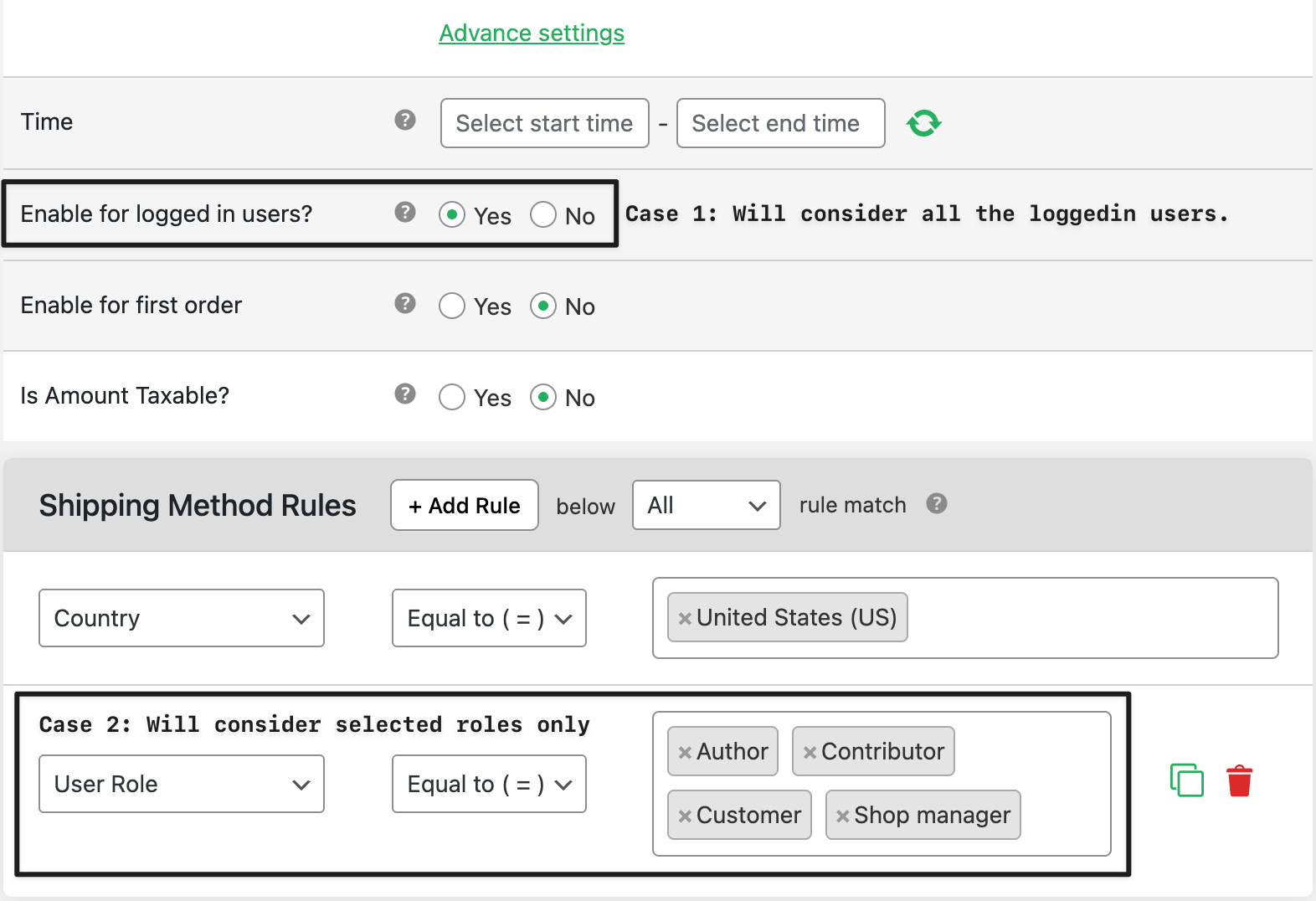 Conditional Rules For Members only