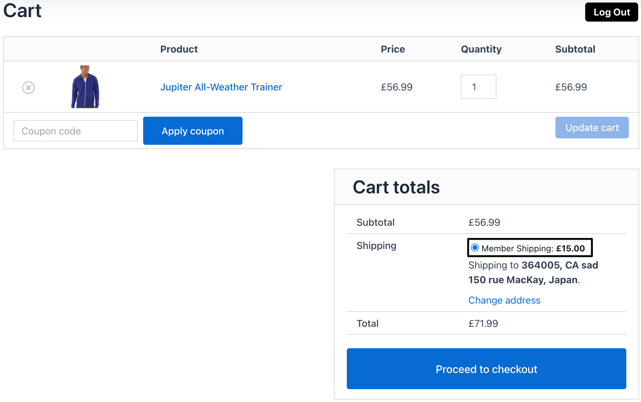 Member shipping