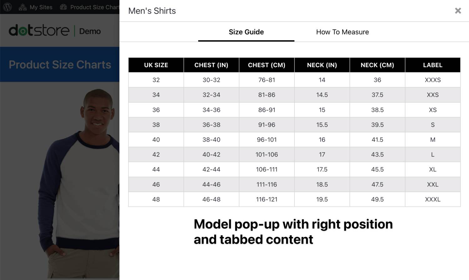 right side popup with tab
