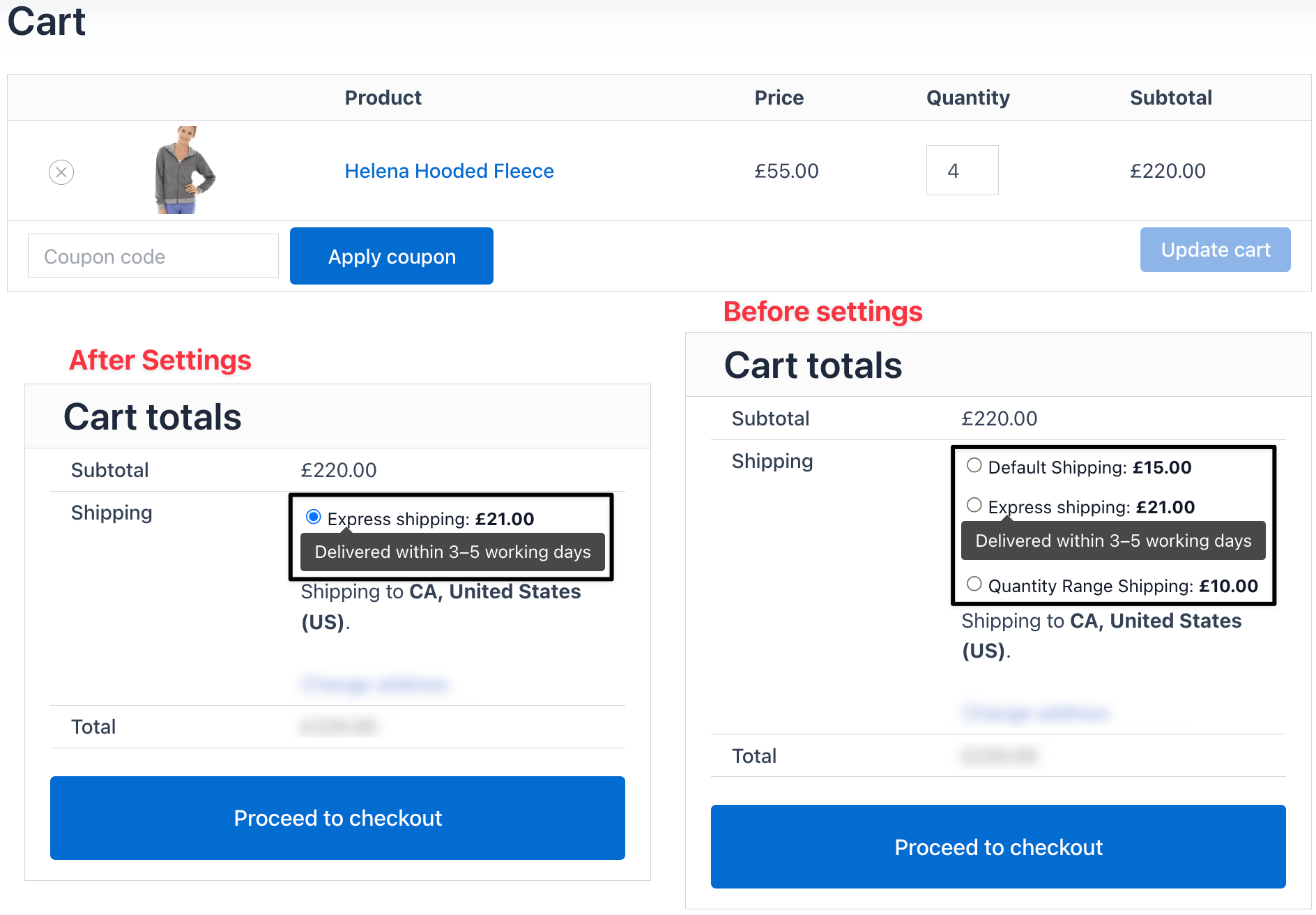 apply highest shipping checkout