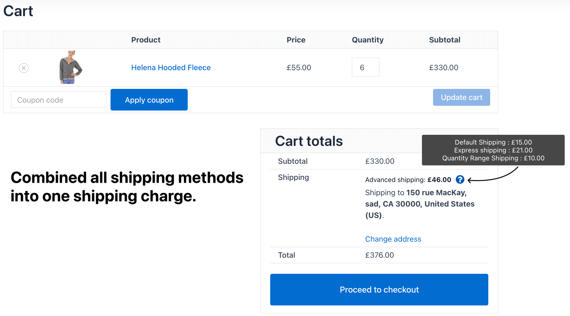 combine shipping methods checkout