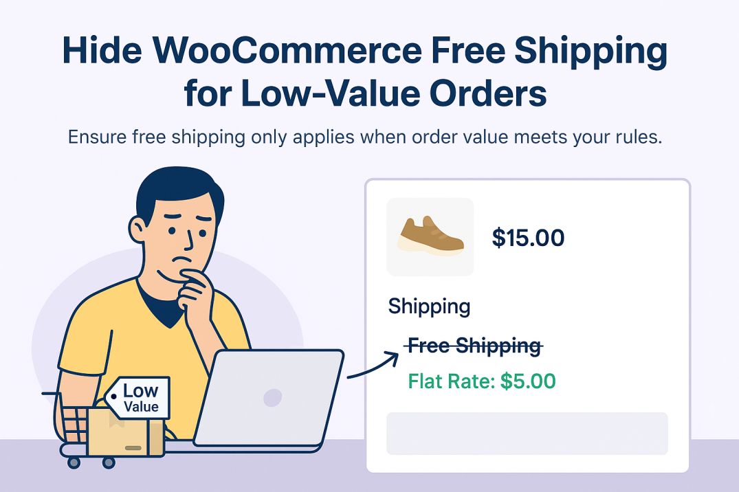 Hide free shipping for low orders