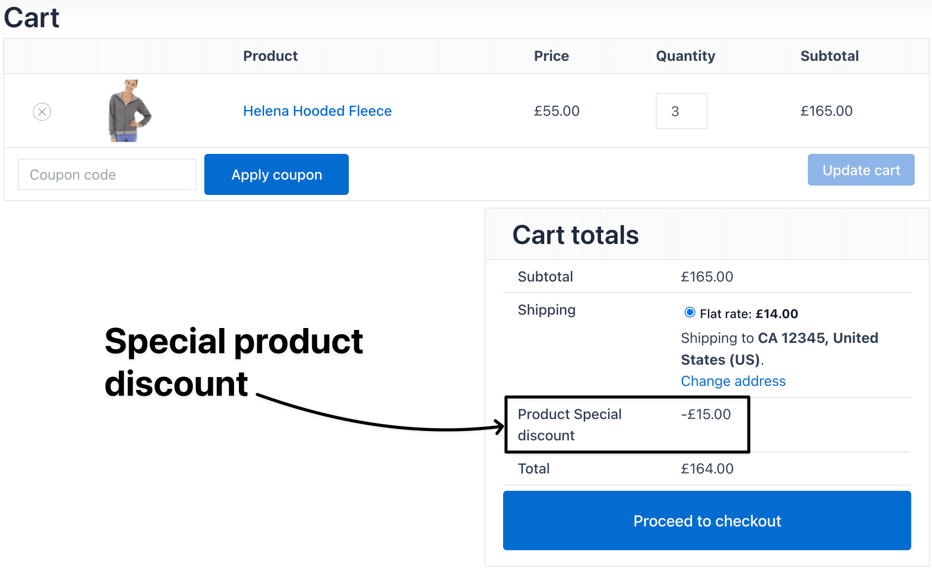 Special product discount