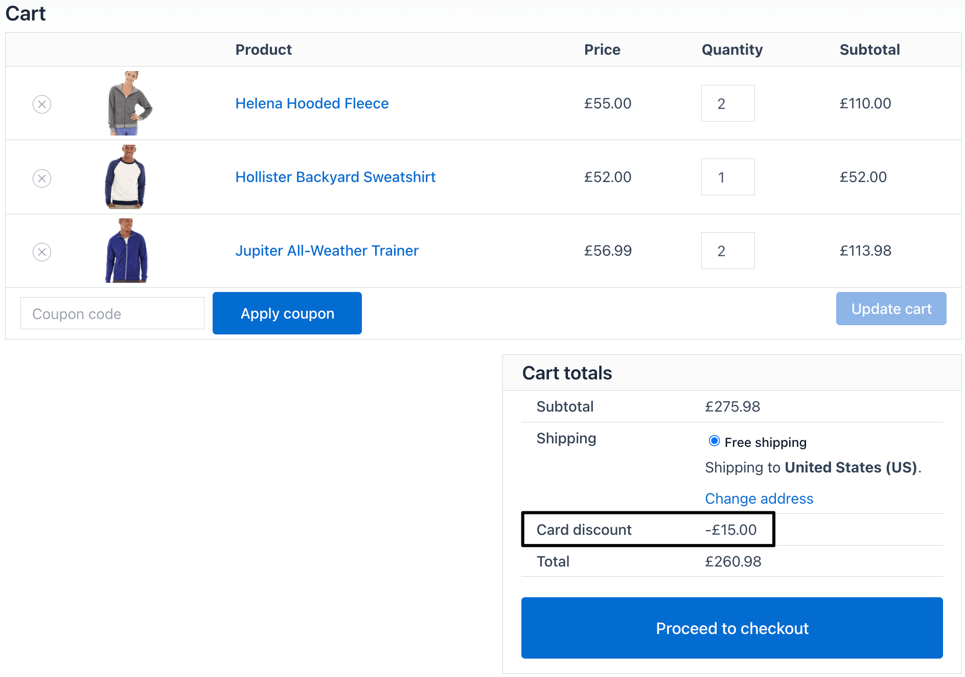 cart discount