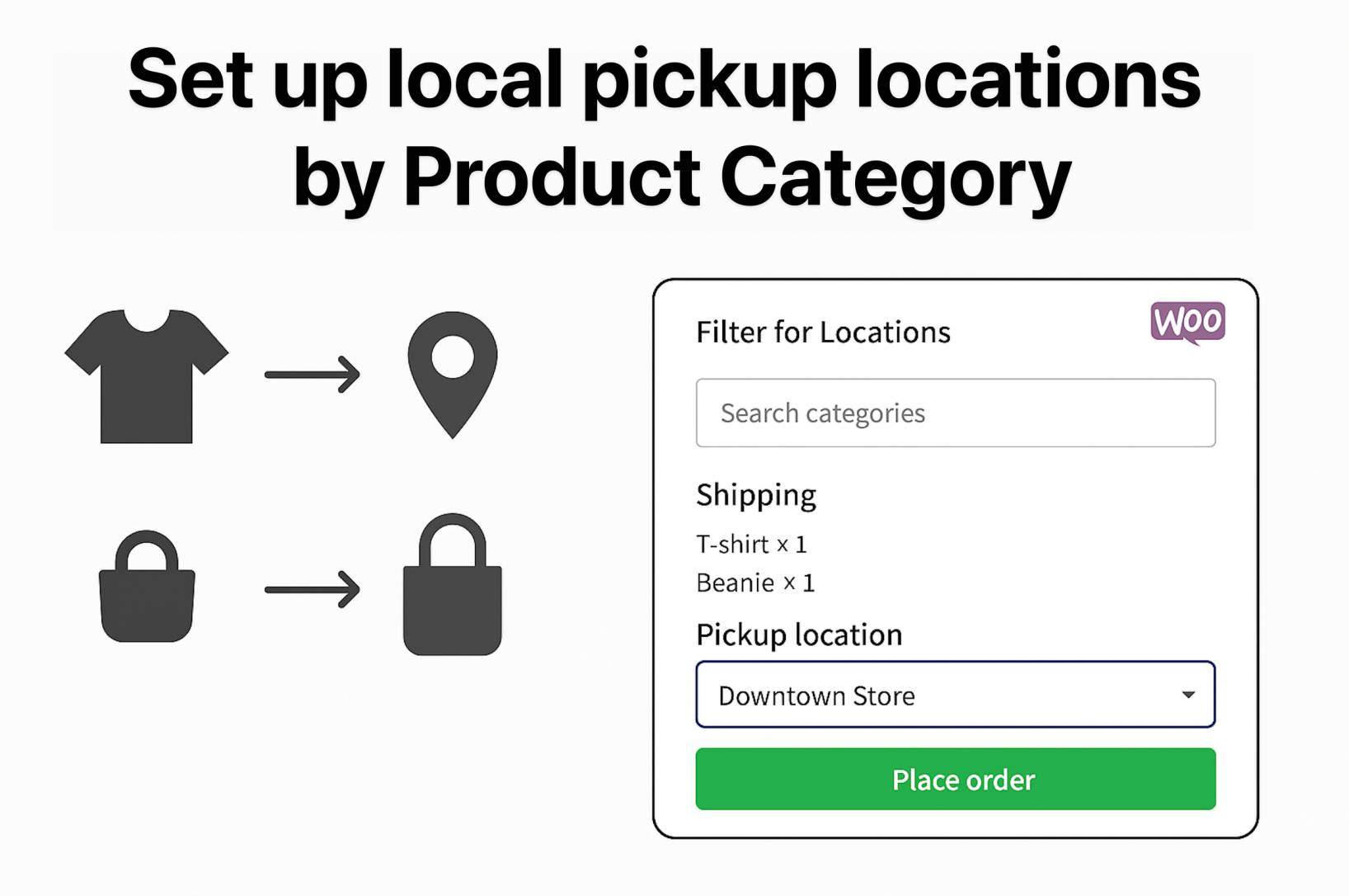 Local pickup by product category