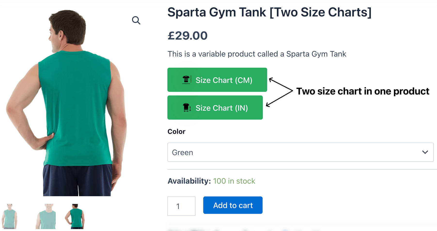 Assign two chart to same products