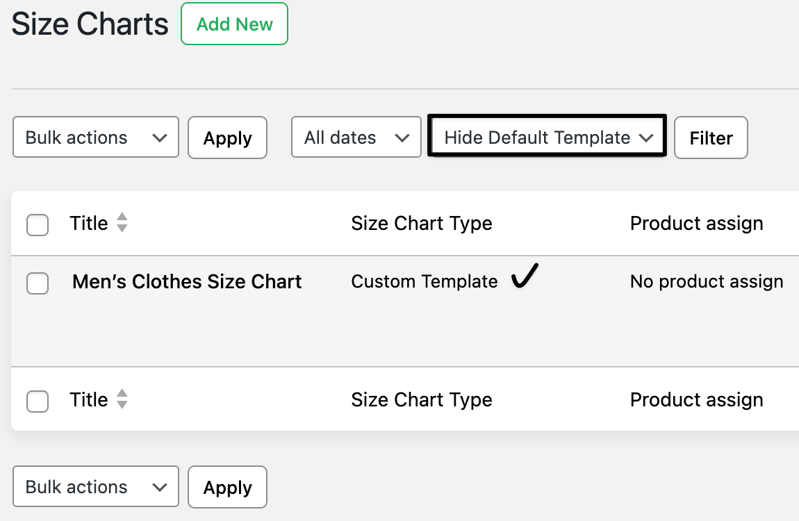 hide default templates