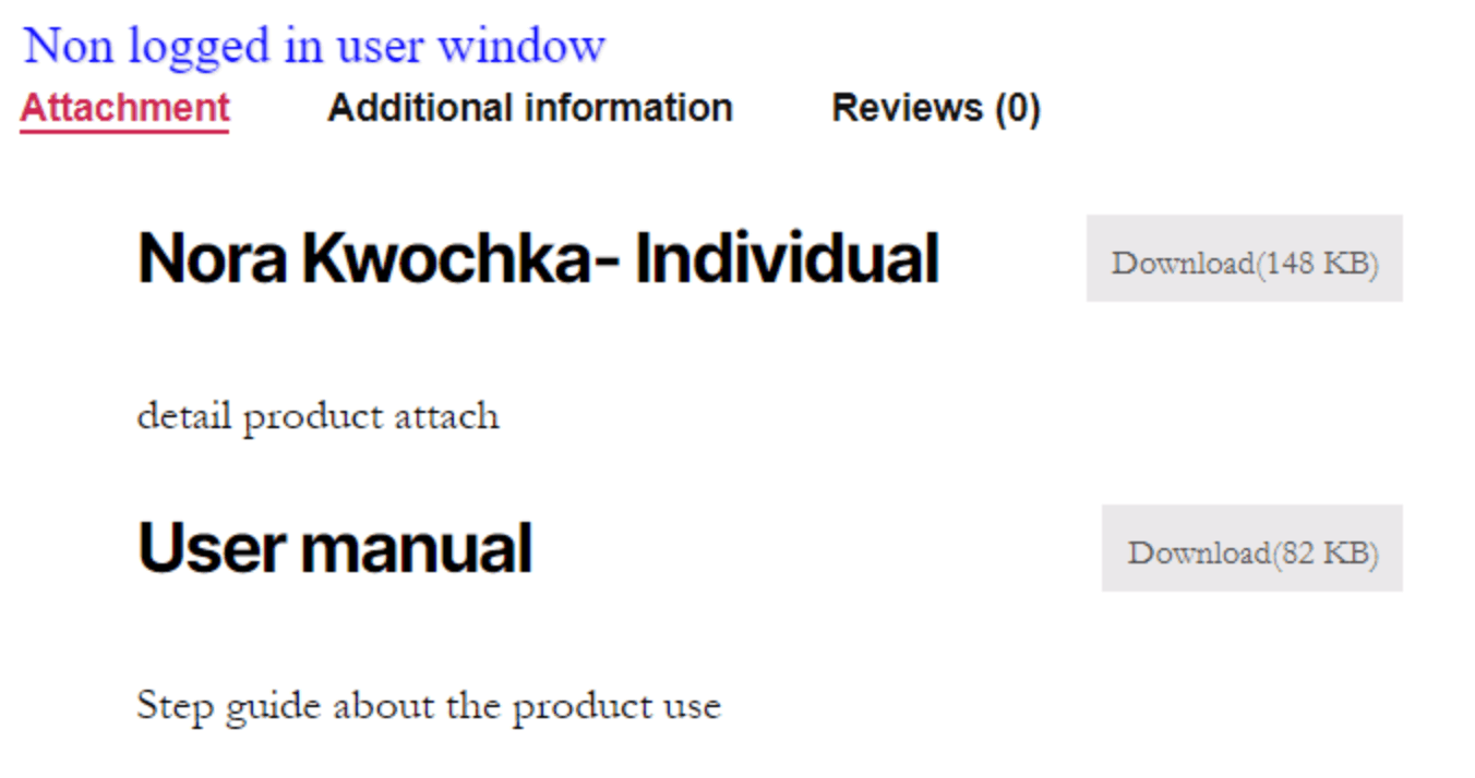 without logged in user attachments