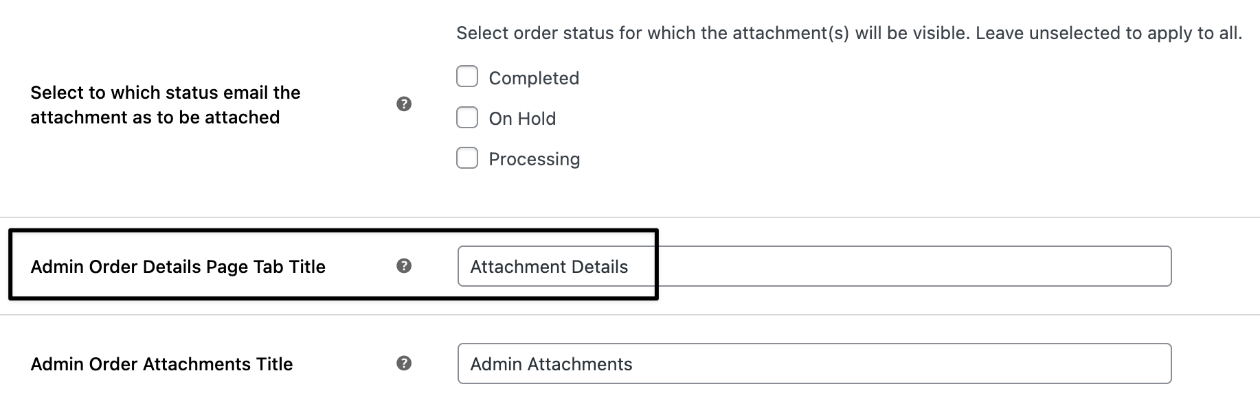 Admin page attachment tab title