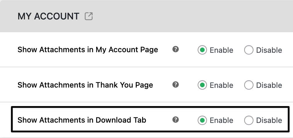 Download tab attachments