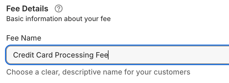 CC processing fee title