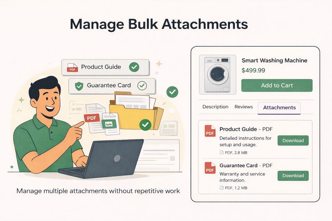 Manage multiple attachments in one product