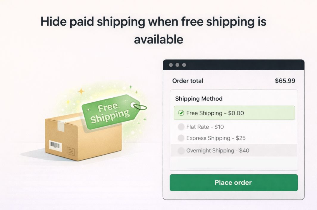 Hide other shipping once free available
