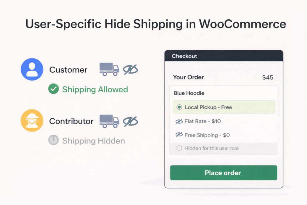 User role specific hide shipping