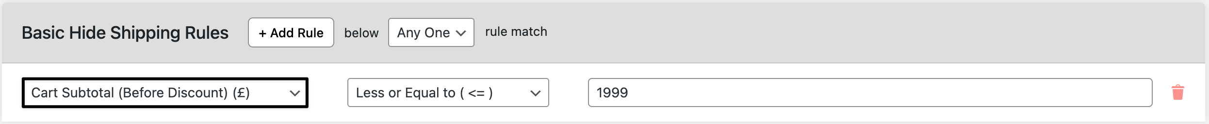 Before discount rule