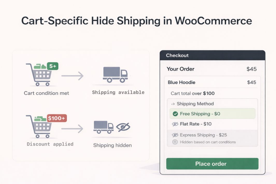 Cart condition based hide shipping rules