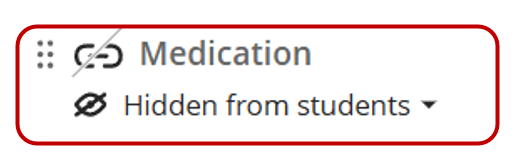 Red square around the link in Blackboard