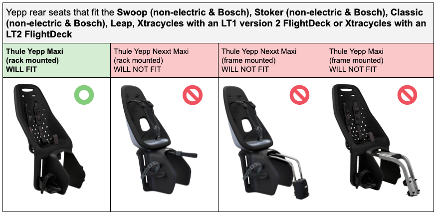 Toddler seats that are compatible with 