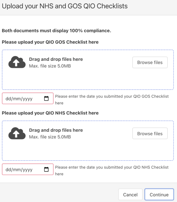 OPERA onboarding Step 4 – Uploading QiO compliance documents