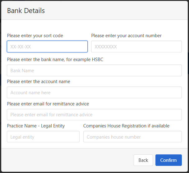 OPERA onboarding Step 5 – Entering practice financial information
