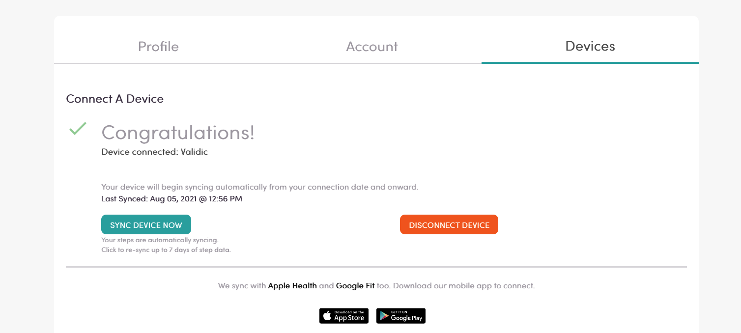 Disconnect a Device or App (Browser) Member Stride